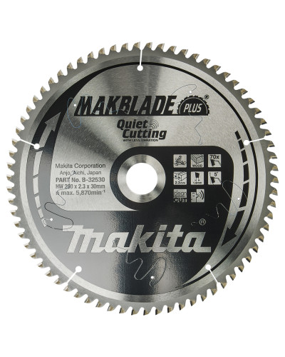 Makita b-32530 | Пильный диск по дереву MAKBlade PLUS 260x30 мм 70T b-32530