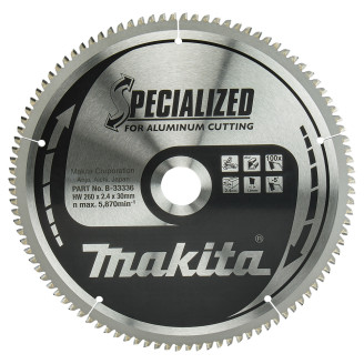 Makita B-33336 | Пиляльний диск  Makita SPECIALIZED  260х30 мм 100Т: алюміній, кольорові метали, ламінат, пластик, B-33336