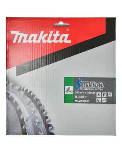Пиляльний диск Makita SPECIALIZED 260х30 мм 100Т: алюміній, кольорові метали, ламінат, пластик, B-33336  - фото 2