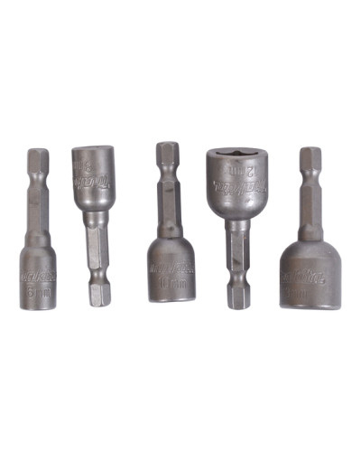 Makita B-39154 | Набор магнитных насадок Makita, 5 шт. (6, 8, 10, 12, 13) х50 B-39154