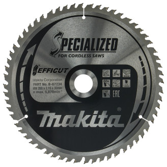 Makita b-67234 | Диск TCT по дереву 260мм х 30мм х 60Т b-67234
