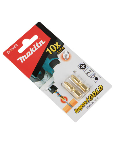 Торсионная бита Makita PH2 Impact GOLD, 25мм, (2 шт) B-28488  - фото 4