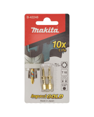 Makita B-42248 | Торсіонна намагнічена біта Makita Impact Gold, T10, 30 мм B-42248