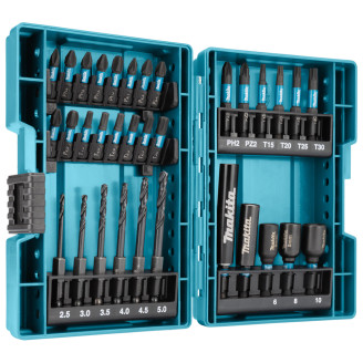 Набір ударних свердл та біт для імпакта (гвинтокрута) Makita  Impact Black 33 шт. B-66896