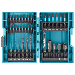 Набір ударних свердл та біт для імпакта (гвинтокрута) Makita  Impact Black 33 шт. B-66896