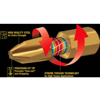 Торсионная бита PH2 Impact GOLD Makita 5шт B-28357