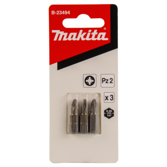 Makita B-23494 | Біта для гіпсокартону Makita PZ2 25 мм, 3шт, B-23494