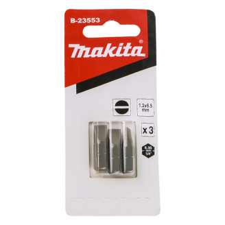 Makita B-23553 | Біта Makita SL1.2x6.5 3 шт. B-23553