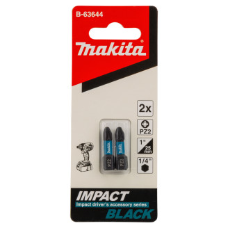Біта PZ2 25 мм Impact Black 2 шт.MAKITA, B-63644