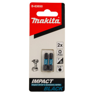 Біта Makita PZ3 25 мм Impact Black 2 шт  B-63650