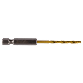 Makita D-14934 | Сверло Makita HSS-G-TiN по металлу, с хвостовиком 1/4" 3,2×82 мм D-14934