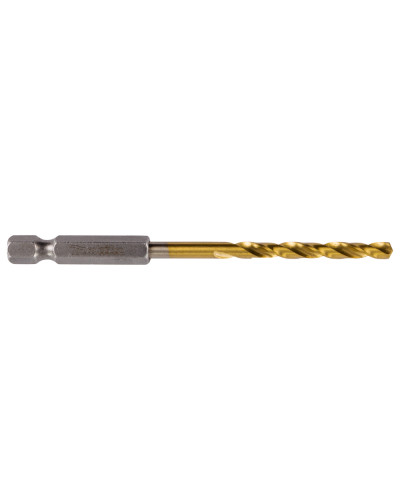 Makita D-14956 | Сверло Makita HSS-G-TiN по металлу, с хвостовиком 1/4" 4,2×75 мм D-14956