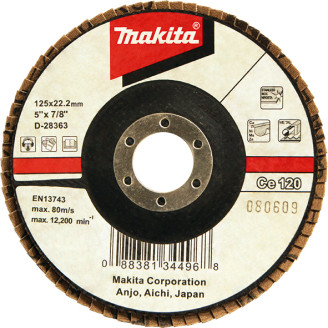 Makita d-28363 | Пелюстковий шліфувальний диск 125х22,23 Ce120, кутовий d-28363