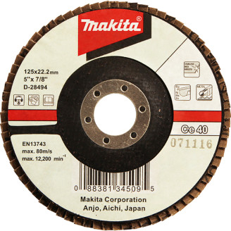 Makita d-28488 | Пелюстковий шліфувальний диск 115х22,23 Ce120, плаский d-28488