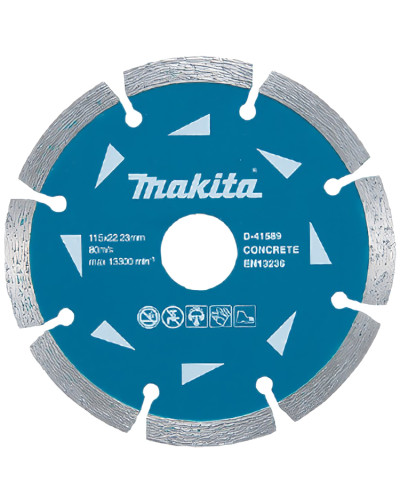 Makita d-41589 | Алмазний диск по бетону сегмент 115х22.23 мм d-41589