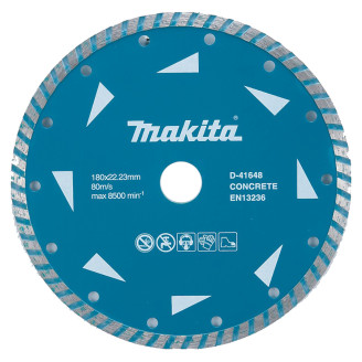 Makita d-41648 | Алмазний диск по бетону турбо 180х22.23 мм d-41648