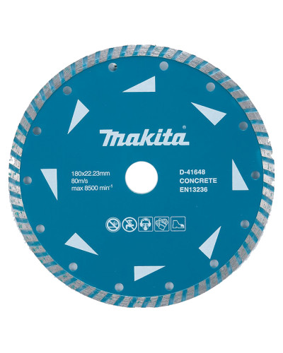 Makita d-41648 | Алмазний диск по бетону турбо 180х22.23 мм d-41648