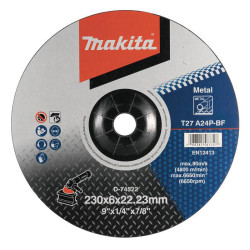 Шліфувальний диск по металу 230x6.0x22.23, A24P D-74522