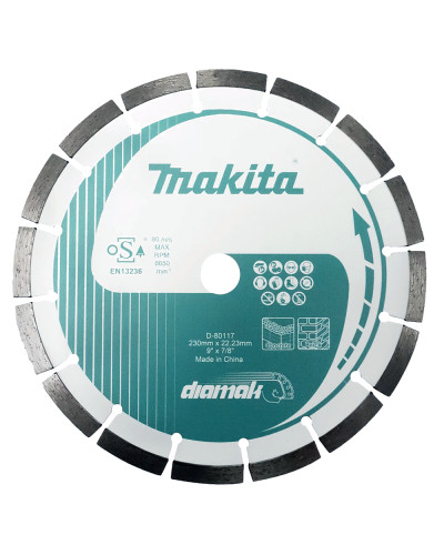 Makita d-80117 | Алмазний диск Diamak по бетону сегмент 230x22,23 мм сух/мокр d-80117