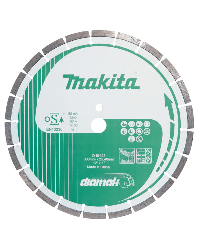Makita d-80123 | Алмазний диск по бетону сегмент 300x25,4 мм d-80123