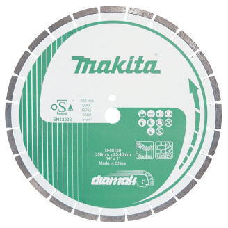 Makita d-80139 | Алмазний диск по бетону сегмент 350x25,4 мм d-80139