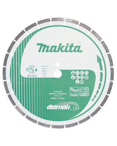 Makita d-80139 | Алмазний диск по бетону сегмент 350x25,4 мм d-80139
