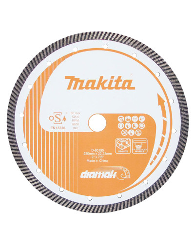 Makita d-80195 | Алмазний диск по бетону та мармуру турбо 230x22,23 мм d-80195