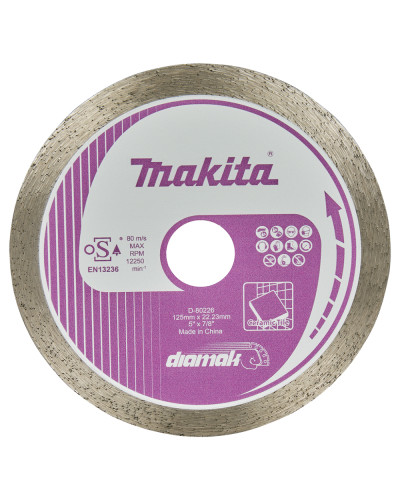 Makita D-80226 | Алмазний диск по кераміці суцільний 125x22,23 мм, MAKITA. D-80226