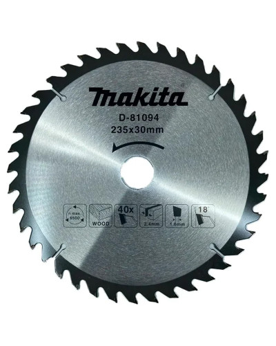 Makita d-81094 | Диск ТСТ по дереву 235мм x 30мм x 40T d-81094