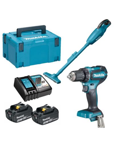 Makita DDF485RFJ_1 | Набор аккумуляторного инструмента LXT Makita дрель-шуруповерт DDF485RFJ+ DCL180Z