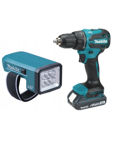 Набор аккумуляторного инструмента Makita дрель-шуруповерт DDF490WV+фонарь DEBDML186  - фото 3