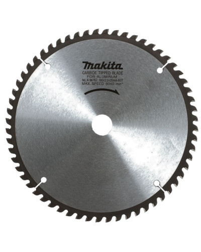 Makita A-86767 | Пиляльний диск Makita SPECIALIZED: алюміній, кольорові метали 190х20 мм 60 зубів A-86767