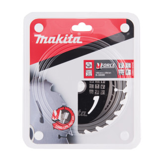 Пиляльний диск Makita MForce по дереву 165x20мм x 24 зуб, B-08006