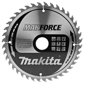 Makita B-08486 | Пиляльний диск Makita MAK Force по дереву 190x30мм x 40 зуб, B-08486
