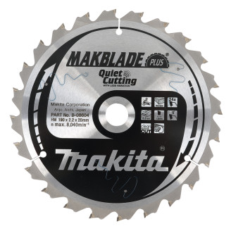 Makita B-08604 | Пилянный диск Makita MAKBlade Plus: дерево 190 мм 24 зубов B-08604