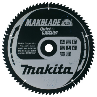 Makita B-08741 | Пильный диск Makita MAKBlade Plus по дереву 355x30мм 80 зуб, B-08741