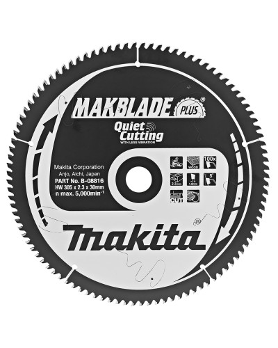 Makita B-08816 | Пильный диск Makita MAKBlade Plus по дереву 305x30мм 100 зуб, B-08816