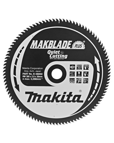 Makita B-08850 | Пильный диск Makita MAKBlade Plus по дереву 300x30мм 100 зуб, B-08850