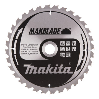Makita B-08931 | Пиляльний диск Makita MAKBlade по дереву 260x30мм x 32 зуб, B-08931