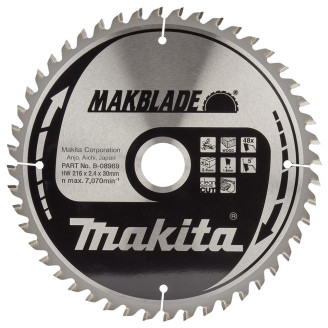 Makita B-08969 | Пиляльний диск Makita MAKBlade по дереву 216x30мм x 48 зуб, B-08969