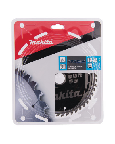 Пиляльний диск Makita MAKBlade по дереву 216x30мм x 48 зуб, B-08969 - фото 2 Пиляльний диск Makita MAKBlade по дереву 216x30мм x 48 зуб, B-08969 - фото 2