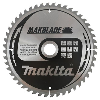 Makita B-08975 | Пиляльний диск Makita MAKBlade по дереву 250x30мм x 48 зуб, B-08975