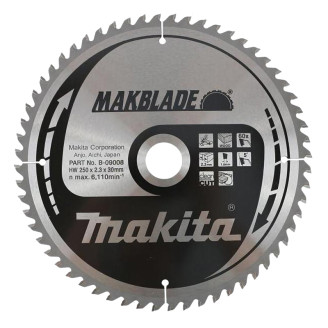 Makita B-09008 | Пильный диск Makita MAKBlade по дереву 250x30мм x 60 зуб, B-09008