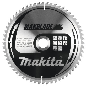 Makita B-09020 | Пиляльний диск Makita MAKBlade по дереву 260x30мм x 60 зуб, B-09020