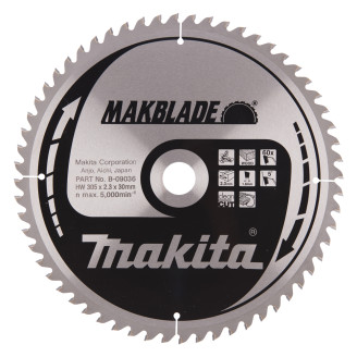 Makita B-09036 | Пиляльний диск Makita MAKBlade по дереву 305x30мм x 60 зуб, B-09036