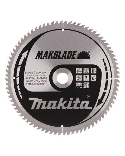 Makita B-09086 | Пиляльний диск Makita MAKBlade по дереву 305x30мм x 80 зуб, B-09086