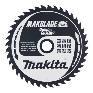 Makita B-09818 | Пильный диск Makita MAKBlade Plus по дереву 250x30мм x 40 зуб, B-09818