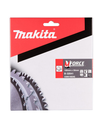 Диск пиляльний по деревині MForce 190x30 мм 24Т, Makita, B-32041  - фото 2