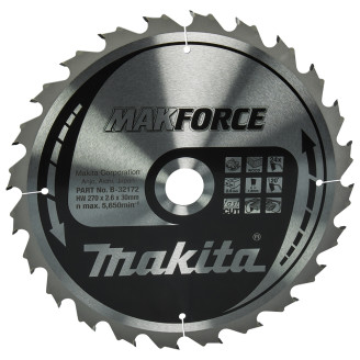 Makita B-32172 | Пиляльний диск по деревині MAKForce 270x30 мм 24Т, B-32172