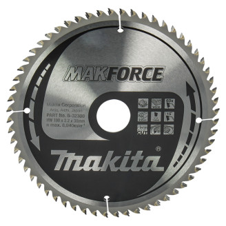 Makita B-32390 | Пильный диск Makita MAKForce: дерево 190 мм 60 зубов B-32390